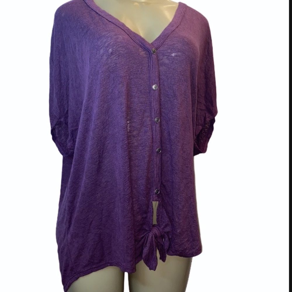 Forever 21 Plus Size Plum Knit knot Shirt